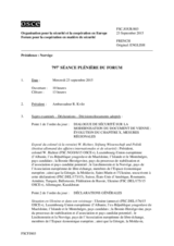 Journal de la 797ème séance plénière du Forum