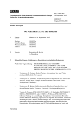 Journal der 796. Plenarsitzung des Forums