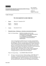 Giornale della 795a Seduta plenaria del Foro di cooperazione per la sicurezza