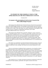 Statement by the Luxembourgian EU Presidency in response to the presentation by the OSCE Secretary General of the 2016 Unified Budget Proposal
