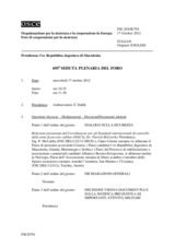 Giornale della 695a Seduta plenaria del Foro di cooperazione per la sicurezza