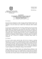 Statement by the Delegation of Moldova in response to the report by the Head of the OSCE Mission to Moldova, Ambassador Michael Scanlan