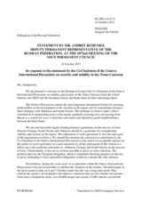 Statement by the Delegation of the Russian Federation in response to the address by the Co-Chairmen of the Geneva International Discussions