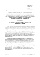 Additional remarks by the Delegation of the Russian Federation on the situation in Ukraine and the need to implement the Minsk agreements