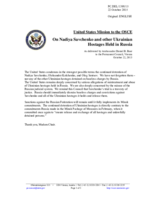 Statement by the Delegation of the United States of America on the abduction and illegal detention of Ukrainian citizens by the Russian Federation