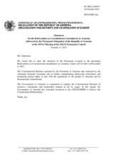 Statement by the Delegation of Armenia on the referendum on constitutional amendments in Armenia