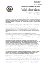 First statement by the Delegation of the United States of America in response to the statement by the Delegation of the Russian Federation on the situation in Ukraine and the need to implement the Minsk agreements 