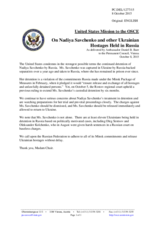 Statement by the Delegation of the United States of America on the abduction and illegal detention of Ukrainian citizens by the Russian Federation