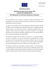 Statement by the Luxembourgian EU Presidency on the local elections in Ukraine on 25 October 2015