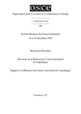 Final Document of the Sixth Meeting of the OSCE Ministerial Council, Copenhagen, 18-19 December 1997 (fr)
