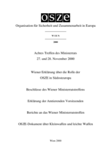 Final Document of the Eighth Meeting of the OSCE Ministerial Council, Vienna, 27-28 November 2000 (de)