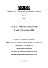 Final Document of the Tenth Meeting of the OSCE Ministerial Council, Porto, 6-7 December 2002 (de)