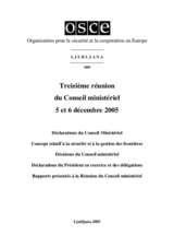 Final Document of the Thirteenth Meeting of the Ministerial Council, Ljubljana, 5 and 6 December 2005 (fr)