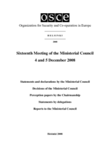 Final Document of the Sixteenth Meeting of the Ministerial Council, Helsinki, 4 and 5 December 2008