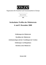 Final Document of the Sixteenth Meeting of the Ministerial Council, Helsinki, 4 and 5 December 2008 (de)