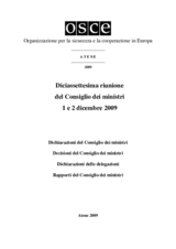 Final Document of the Seventeenth Meeting of the Ministerial Council, Athens, 1 and 2 December 2009 (it)