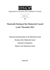 Final Document of the Nineteenth Meeting of the Ministerial Council, Dublin, 6-7 December 2012