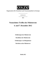 Final Document of the Nineteenth Meeting of the Ministerial Council, Dublin, 6-7 December 2012 (de)