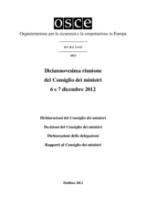 Final Document of the Nineteenth Meeting of the Ministerial Council, Dublin, 6-7 December 2012 (it)