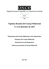 Final Document of the Twentieth Meeting of the Ministerial Council, Kyiv, 5-6 December 2013 (es)