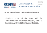 Report on the activities of the Chairperson-in-Office
