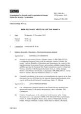 Journal of the 805th Plenary Meeting of the Forum for Security Co-operation