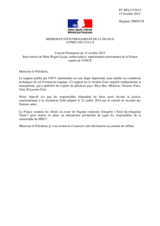 Intervention de Mme Roger-Lacan, ambassadrice, représentante permanente de la France auprès de l’OSCE