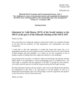 Opening statement by Galit Ronen, DCM of the Israeli mission to the OSCE