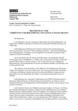 Beschluss Nr. 15/05  Verhütung Und Bekämpfung Von Gewalt Gegen Frauen