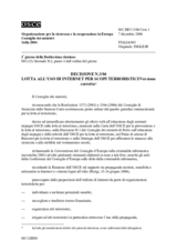Decisione N.3/04 lotta all’uso di internet per scopi terroristici