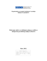 Rešavanje zahteva za dobijanje naloga za zaštitu u slučajevima porodičnog nasilja na Kosovu