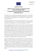 Statement by the Luxembourgian EU Presidency on the outcome of the 2015 Ministerial Council in Belgrade