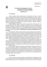 Statement by the Delegation of Ukraine on the situation in and around Ukraine