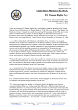 Statement by the Delegation of the United States of America on the International Human Rights Day, observed on 10 December 2015