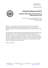 Statement by the Delegation of the United States of America in response to the statements by the delegations on the death penalty in the United States of America