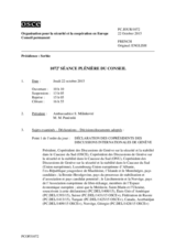 Journal de la 1072ème séance plénière du Conseil