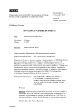 Journal de la 807ème séance plénière du Forum