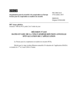 Décision No 6/15 du Forum pour la coopération en matière de sécurité