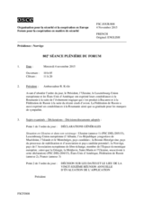 Journal de la 802ème séance plénière du Forum