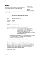 Journal de la 803ème séance plénière du Forum