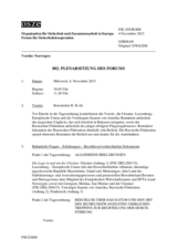 Journal der 802. Plenarsitzung des Forums