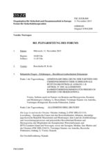 Journal der 803. Plenarsitzung des Forums