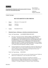 Journal der 805. Plenarsitzung des Forums