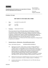 Giornale della 804a Seduta plenaria del Foro di cooperazione per la sicurezza