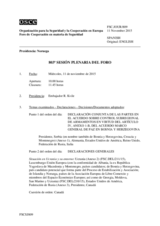 Diario de la 803ª Sesión plenaria del Foro de Cooperación en materia de Seguridad  