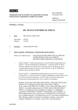 Journal de la 801ère séance plénière du Forum