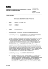 Journal der 800. Plenarsitzung des Forums