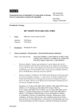 Diario de la 801ª Sesión plenaria del Foro de Cooperación en materia de Seguridad  