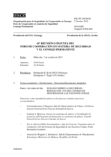 Diario de la 61ª Reunión conjunta del Foro de Cooperación en materia de Seguridad y del Consejo Permanente 
