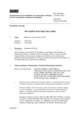 Diario de la 799ª Sesión plenaria del Foro de Cooperación en materia de Seguridad  